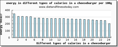 calories in a cheeseburger energy per 100g